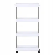 Wózki kuchenne - Wózek kuchenny z kólkami 4 pólki lazienka plastik - miniaturka - grafika 1