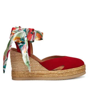 Espadryle Unisa Cibolo Ks Czerwony - Espadryle damskie - miniaturka - grafika 1