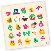 Kalendarze - NAKLEJKI ŚWIĄTECZNE KALENDARZ ADWENTOWY 57 20x20 - miniaturka - grafika 1