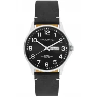 Zegarki męskie - Srebrny męski zegarek na pasku PACIFIC SMA-1073D-03 - miniaturka - grafika 1