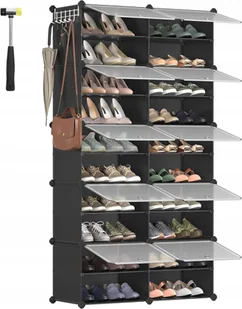 MODUŁOWE POJEMNIKI NA BUTY ORGANIZER DO PRZECHOWYWANIA OBUWIA ZESTAW 10 SZT - Pokrowce na ubrania - miniaturka - grafika 1