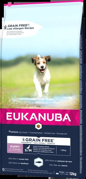 Eukanuba Puppy&Junior Small/Medium Grain Free 12kg