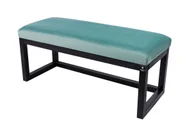 Ławki do przedpokoju - Ławka na buty LPG-2 180cm EMRAWOOD drewno lite kolor czarny siedzisko gładkie kolor miętowy - miniaturka - grafika 1