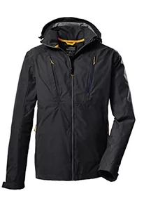 Killtec Męska kurtka funkcyjna / kurtka outdoorowa z odpinanym kapturem KOS 85 MN JCKT; czarna, 4XL, 39146-000 - Kurtki męskie - miniaturka - grafika 1