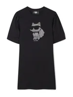Sukienki i spódniczki dla dziewczynek - Karl Lagerfeld Kids Sukienka codzienna Z30458 M Czarny Regular Fit - miniaturka - grafika 1
