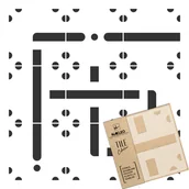 Szablony malarskie - Nakleo szablon malarski (6 szt.) // płytki - kafelki // PAREDES - 10x10cm - miniaturka - grafika 1