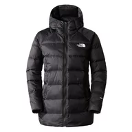 Kurtki i kamizelki sportowe damskie - Kurtka The North Face Hyalite Down Hooded Jacket 0A7Z9RJK31 - czarna - miniaturka - grafika 1