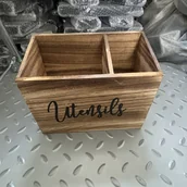 Inne - TEMU Półkowe kosze drewniany kosz do przechowywania - Organizator do układania w stylu vintage na przybory kuchenne, organizację domu, pojemniki, - miniaturka - grafika 1