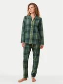 Piżamy damskie - Triumph Piżama Boyfriend PW X Checks 10216554 Zielony Relaxed Fit - miniaturka - grafika 1