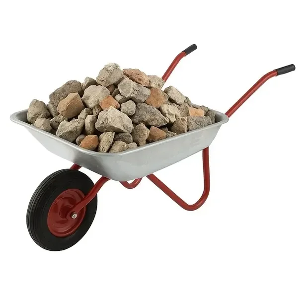 Taczka Ogrodowa Lekka Ocynkowana Mocna Z Metalowym Kołem 80/120 L