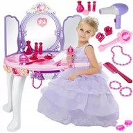 Zabawki kreatywne - MalPlay TOALETKA Z MAGICZNĄ RÓŻDŻKA MP3 LUSTRO SUSZARKA MAL-106783 - miniaturka - grafika 1