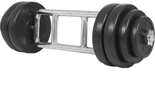Gorilla Sports Zestaw gryf kratownica obciążenia winylowe 35,5 kg gwintowane (100099-00006-0036) - Pozostały sprzęt siłowy - miniaturka - grafika 1