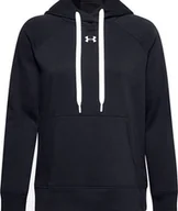 Bluzy damskie - Under Armour Bluza damska Under Armour Rival Fleece Hb Hoodie czarna 1356317 001 2XL - miniaturka - grafika 1
