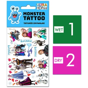 TATUAŻE ZMYWALNE DLA DZIECI FROZEN KRAINA LODU WZORY ORYGINALNE - Zabawki kreatywne - miniaturka - grafika 1