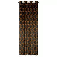Zasłony - Zasłona Welwetowa Na Przelotkach Pola 140X250 Czarna + Ruda - miniaturka - grafika 1