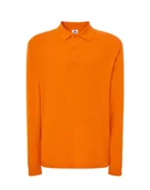 Odzież medyczna - Koszulka polo medyczna męska pomarańczowa rękaw długi M - miniaturka - grafika 1