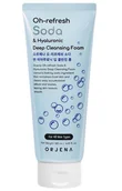 Pianki do mycia twarzy - Orjena Oh-Refresh Soda & Hyaluronic Deel Cleansing Foam, Delikatna pianka do mycia twarzy - miniaturka - grafika 1