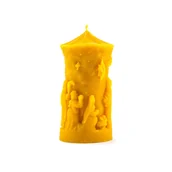 Świece - Świeca z wosku pszczelego walec bożonarodzeniowy II - miniaturka - grafika 1