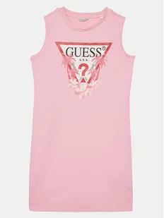 Guess Sukienka codzienna J4RK38KA6W4 Różowy Regular Fit - Sukienki i spódniczki dla dziewczynek - miniaturka - grafika 1