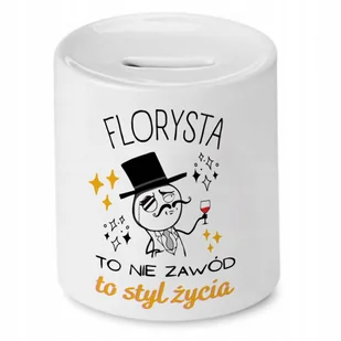 Dla Florysty Skarbonka na Urodziny na Prezent z Nadrukiem ze Zdjęciem + Opakowanie na prezent (wzór 02) - Skarbonki - miniaturka - grafika 1