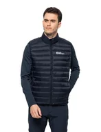 Garnitury - Jack Wolfskin Męska kamizelka Pack & Go (Night Blue), L - miniaturka - grafika 1