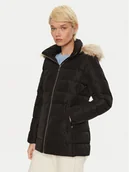 Kurtki damskie - Tommy Hilfiger Kurtka puchowa WW0WW43600 Czarny Regular Fit - miniaturka - grafika 1