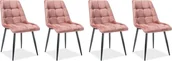 Krzesła - Signal Zestaw krzeseł CHIC VELVET 4 szt różowe ZESTAW-CHICVCRA52-4SZT - miniaturka - grafika 1