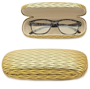 Twarde etui Futerał na okulary złote ET-1031G - Akcesoria do okularów - miniaturka - grafika 1