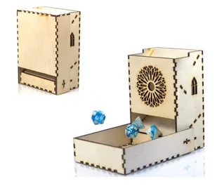 Dice Tower Katedra Wieża Do Kości Drewniana 15 cm - Gry planszowe - miniaturka - grafika 1
