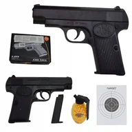 Zabawki militarne - Pistolet Na Kulki 6Mm Broń Magazynek Czarny - miniaturka - grafika 1