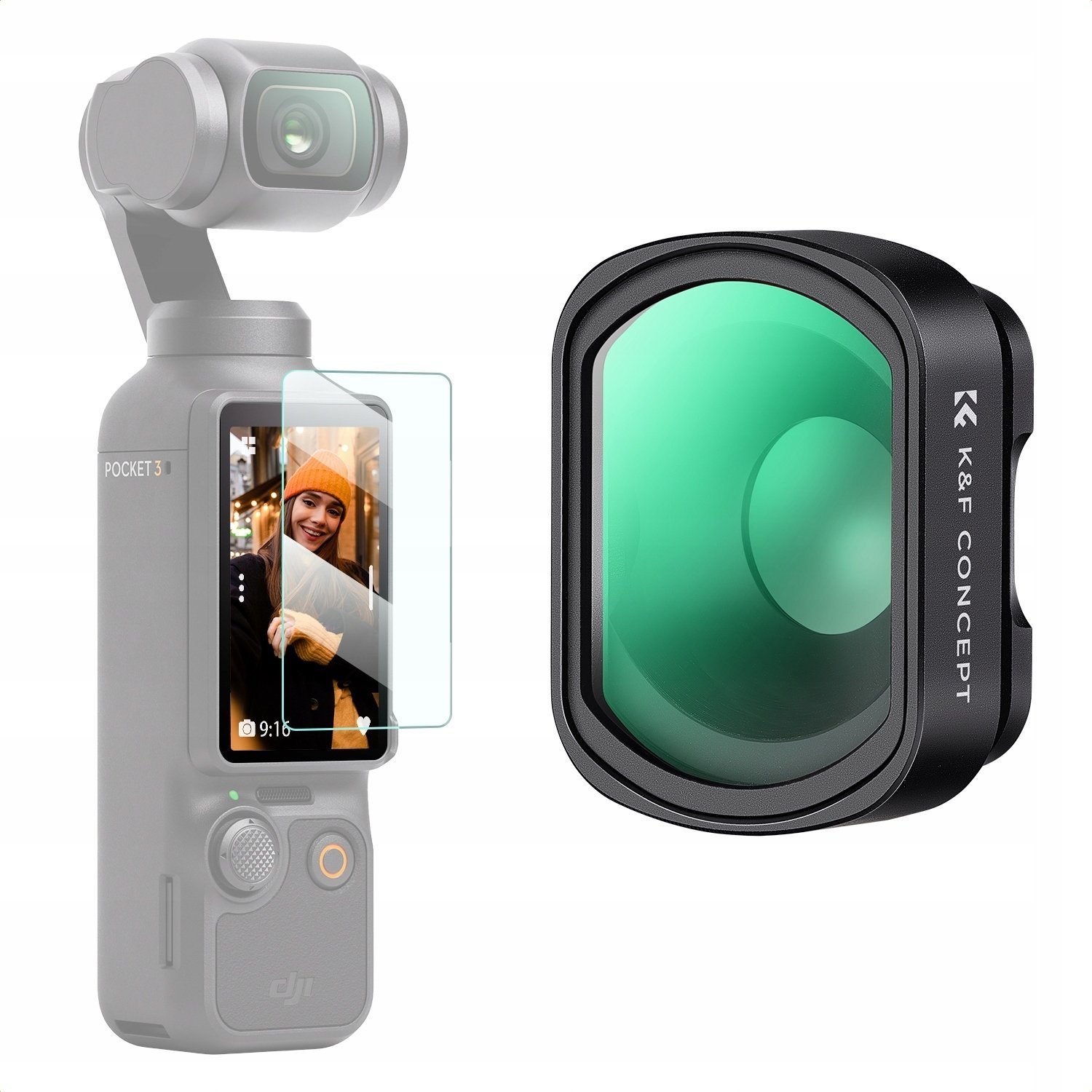 Filtr Kf Filtr Soczewka Makro 10x Magnetyczna Szkło Ekran 2w1 Do Dji Osmo Pocket 3 / 4 / Kf01.2803 SB11743