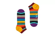 Skarpetki męskie - Happy Socks Mixed Multi Stripe Low Socks, Wielokolorowe, 41-46, Kolor: wielokolorow, 41/46 EU - miniaturka - grafika 1