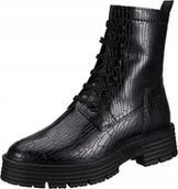 Botki damskie - MARCO TOZZI CZARNE BOTKI DAMSKIE Z SKÓRY NATURALNEJ Z TEKSTURĄ 40 6CA - miniaturka - grafika 1