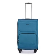 Walizki - Stratic Bendigo Light+ miękka walizka podróżna na kółkach, zamek TSA, 4 kółka, możliwość rozszerzenia, Petrol, 72 cm, M - miniaturka - grafika 1
