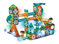 Klocki - Magnetyczny świecący zestaw konstrukcyjny kulodrom 150 elementów - miniaturka - grafika 1