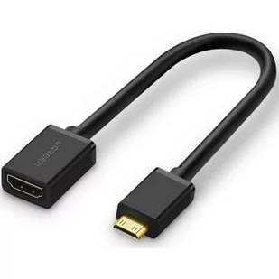 UGREEN Przewód HDMI ugreen Mini HDMI do HDMI Adapter Mini HDMI Female to Mini wtyczka HDMI kabel przedłużający archiwizacją 3d, 4 K, filmu Full HD 1080p, ARC, 20 cm czarny - Adaptery i przejściówki - miniaturka - grafika 2