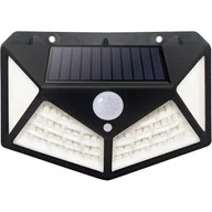 Lampy ogrodowe - Lampa LED SOLARNA 6W SUNARI FLS-65 biała zimna z czujnikiem ruchu i zmierzchu - miniaturka - grafika 1