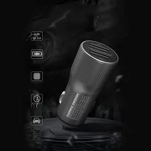Remax Retour Series RCC221 ładowarka samochodowa 2x USB QC3.0 Quick Charge 3.0 2.4A 30W czarny - Ładowarki samochodowe - miniaturka - grafika 5
