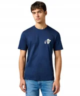 Koszulki męskie - T-shirt Wrangler SMALL GRAPHIC TEE 112362812 Navy XL - miniaturka - grafika 1