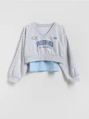 Bluzki dla dziewczynek - Reserved - Bluza SmileyWorld® - jasnoszary - miniaturka - grafika 1