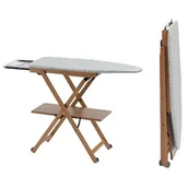 Deski do prasowania - ARREDAMENTI ITALIA Arredamenti Italia regulowana i składana masywna deska do prasowania z drewna bukowego, wymiary 135 x 88 x 45 cm 621-CW - miniaturka - grafika 1
