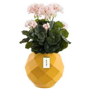 Wazon ceramiczny geometryczny 3D Żółty Mat Ø11 H 22 cm intensywny kolor - Wazony i flakony Wazon ceramiczny geometryczny 3D Żółty Mat Ø11 H 22 cm intensywny kolor - Wazony i flakony - miniaturka - grafika 1