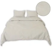 Pościel - Pościel 160x200cm + 2x 70x80cm jednobarwna Comfort Beż - miniaturka - grafika 1