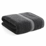 Ręczniki - Ręcznik TRIS 70x140 cm czarny - miniaturka - grafika 1