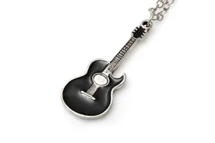 Długi Wisiorek Naszyjnik Czarna Gitara - Wisiorki - miniaturka - grafika 1