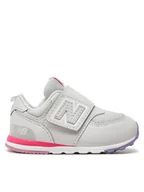 Buty dla dziewczynek - New Balance Sneakersy NW574KII Szary - miniaturka - grafika 1
