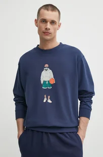 New Balance bluza bawełniana męska kolor niebieski z nadrukiem MT41538NNY - Bluzy męskie - miniaturka - grafika 1
