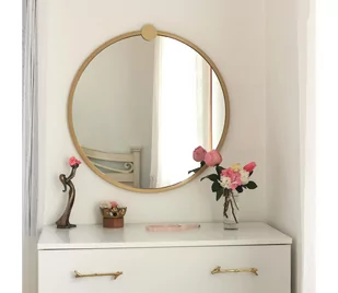Lustro ścienne AYNA 60 cm złote - Lustra - miniaturka - grafika 1