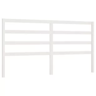 Lumarko Wezgłowie łóżka, białe, 206x4x100 cm, lite drewno sosnowe - Inne meble do sypialni - miniaturka - grafika 3