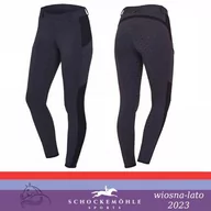 Bryczesy - Schockemohle Legginsy jeździeckie damskie COMFY RIDING FS SS23 - dark blue - miniaturka - grafika 1